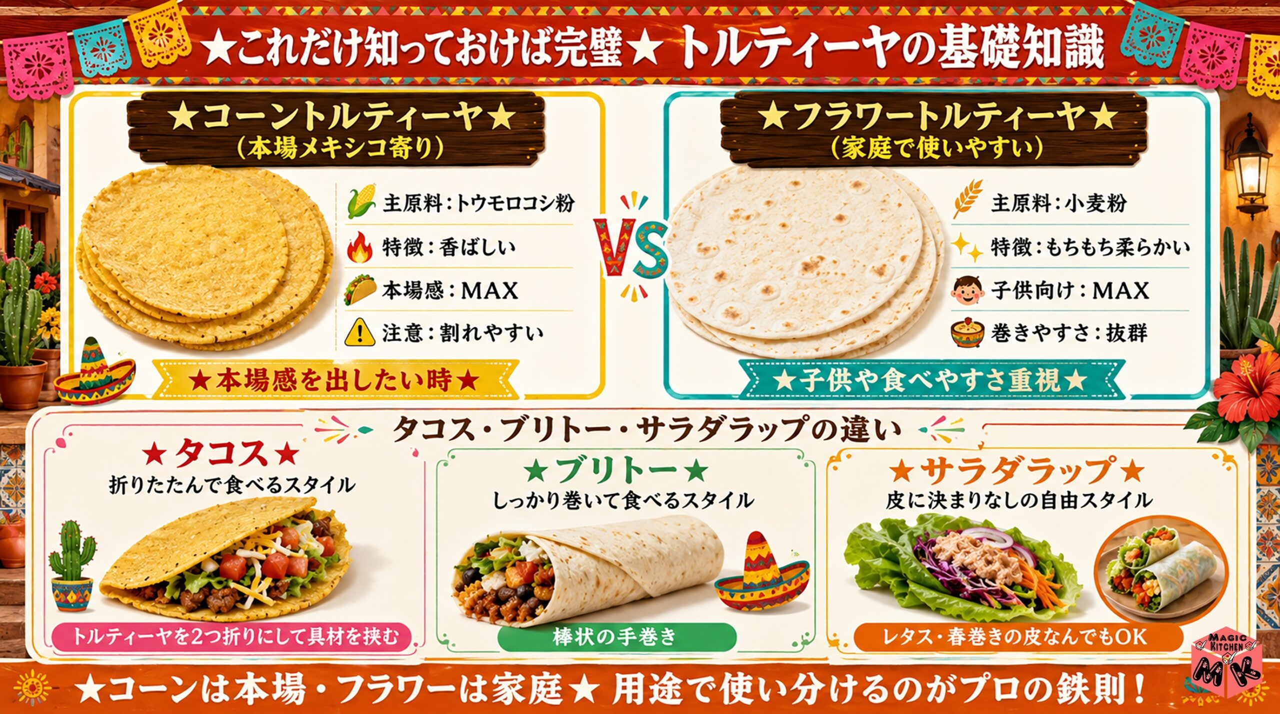 トルティーヤとはタコス・ブリトーとの違いを料理人が解説
