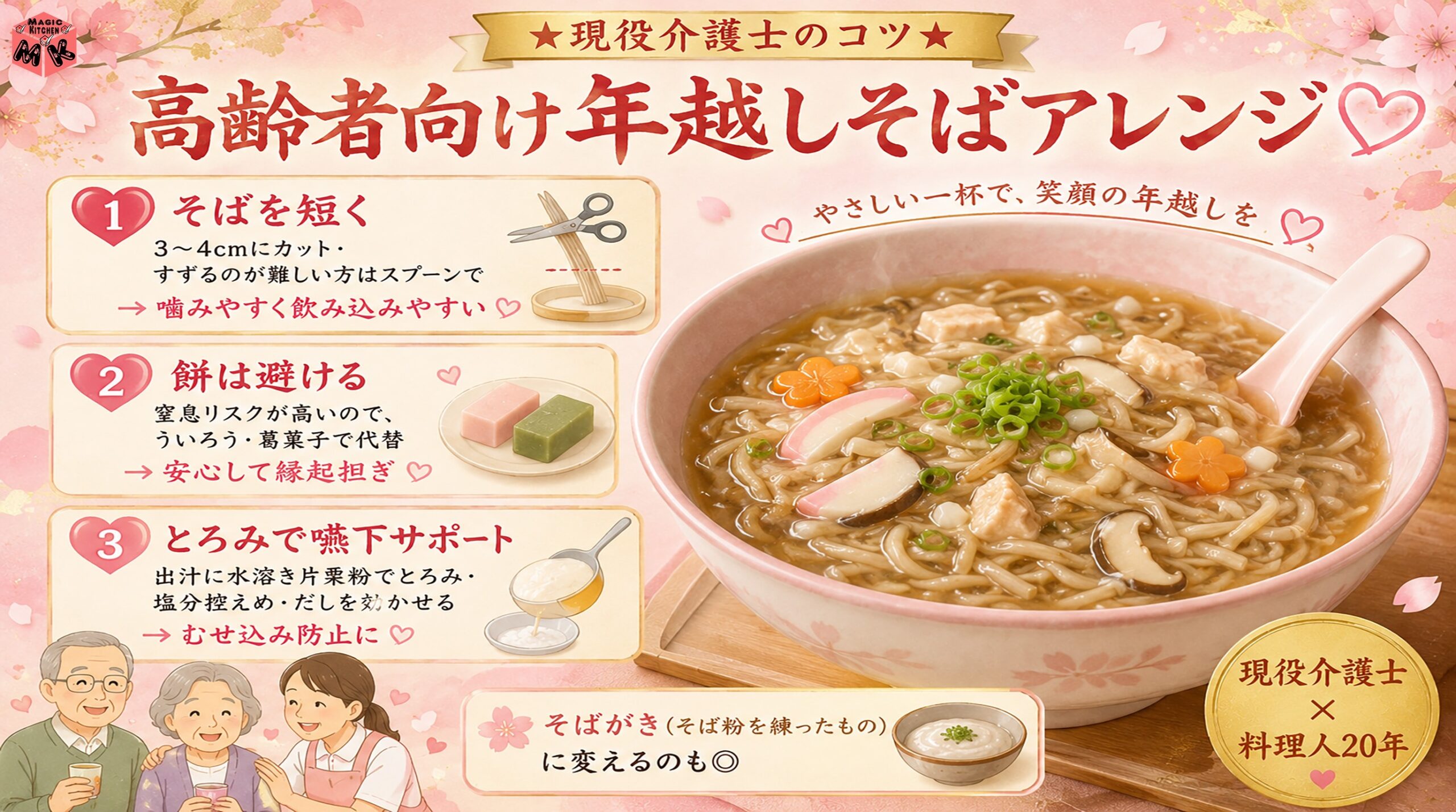 高齢者向けの年越しそばアレンジ