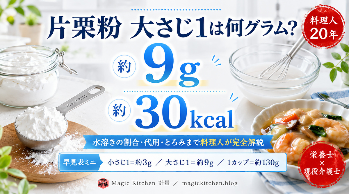 片栗粉大さじ1は何グラム？ アイキャッチ