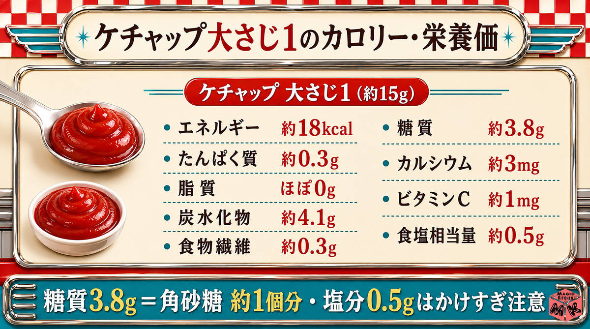 ケチャップ大さじ1 カロリー・塩分・糖質
