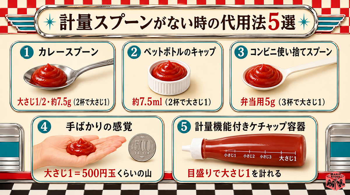 ケチャップ 計量代用法5選