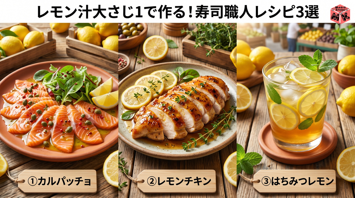 レモン汁 寿司職人レシピ3選