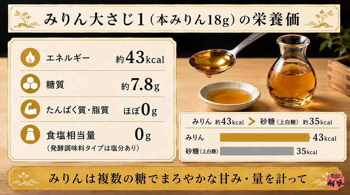 みりん大さじ1 カロリー・糖質