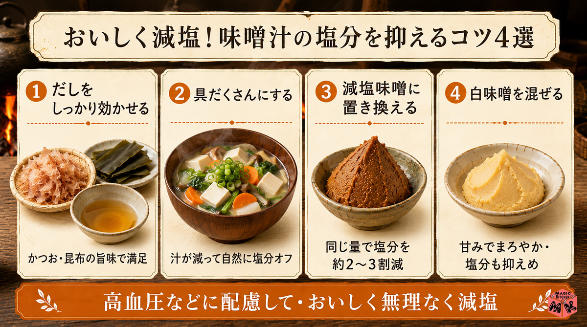 味噌 減塩のコツ4選