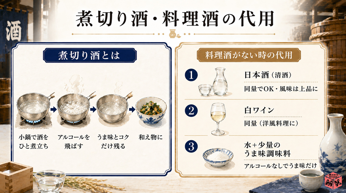 煮切り酒・代用