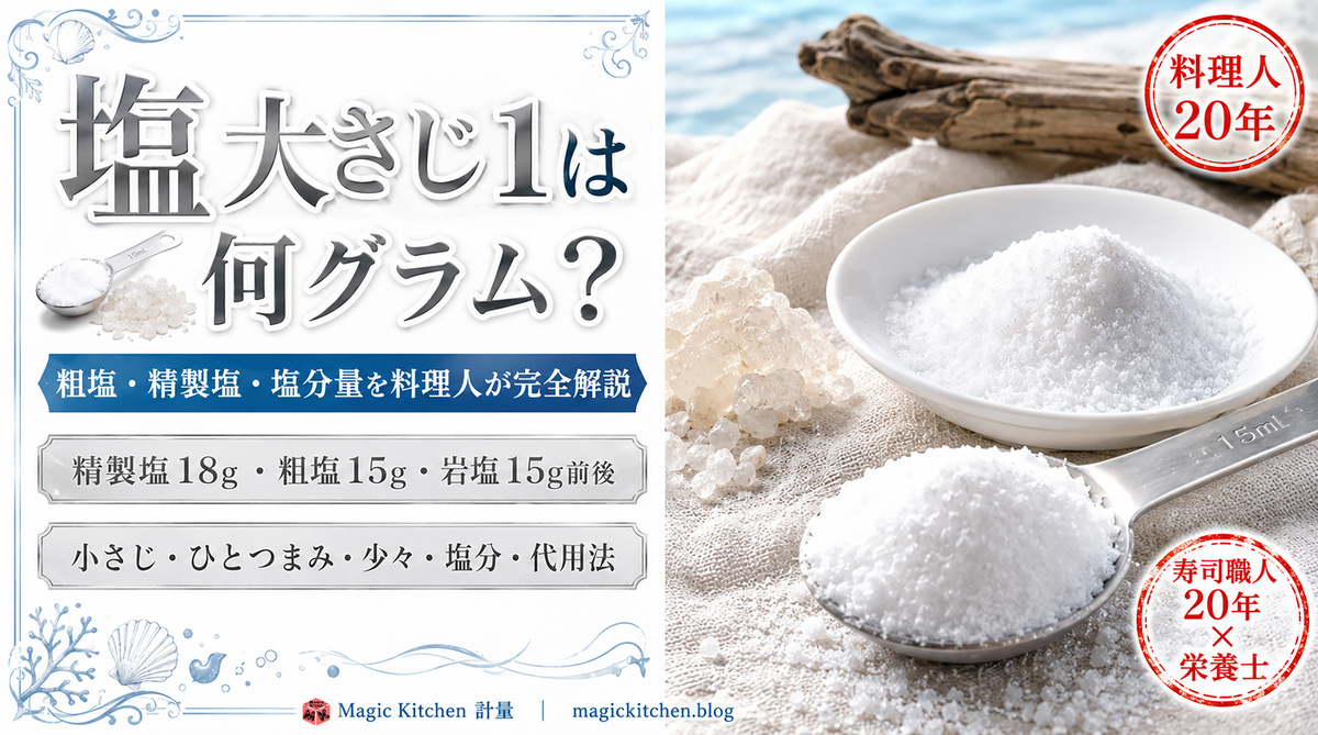 塩大さじ1は何グラム？ アイキャッチ