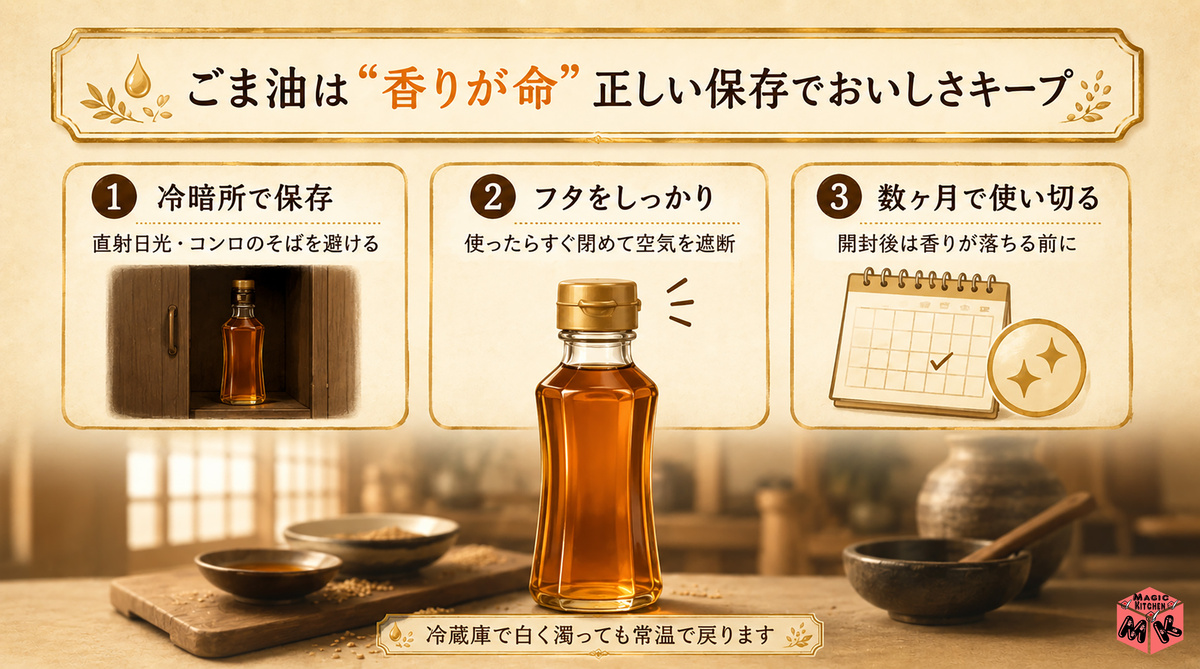 ごま油の保存方法