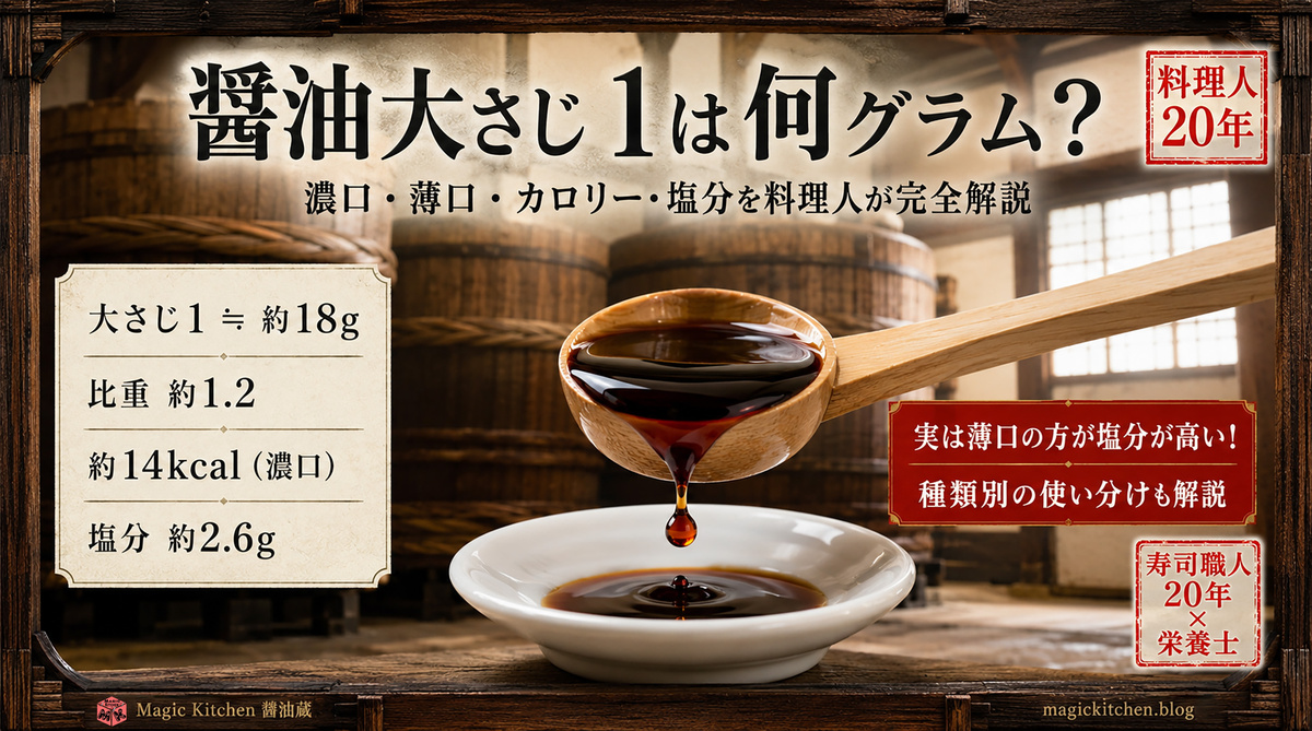 醤油大さじ1は何グラム？ アイキャッチ