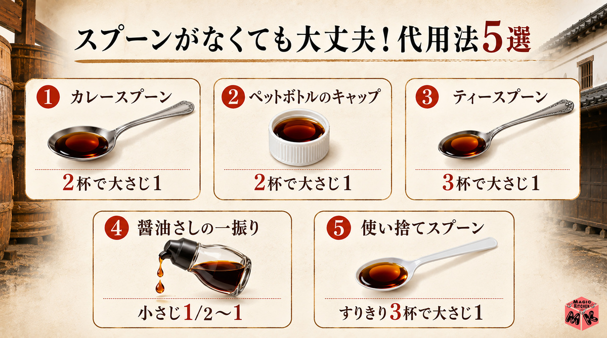 醤油 計量代用法5選