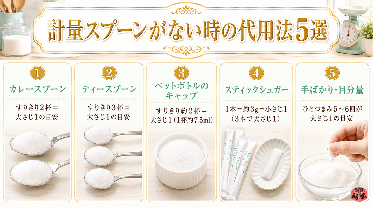 計量スプーンがない時の代用法5選