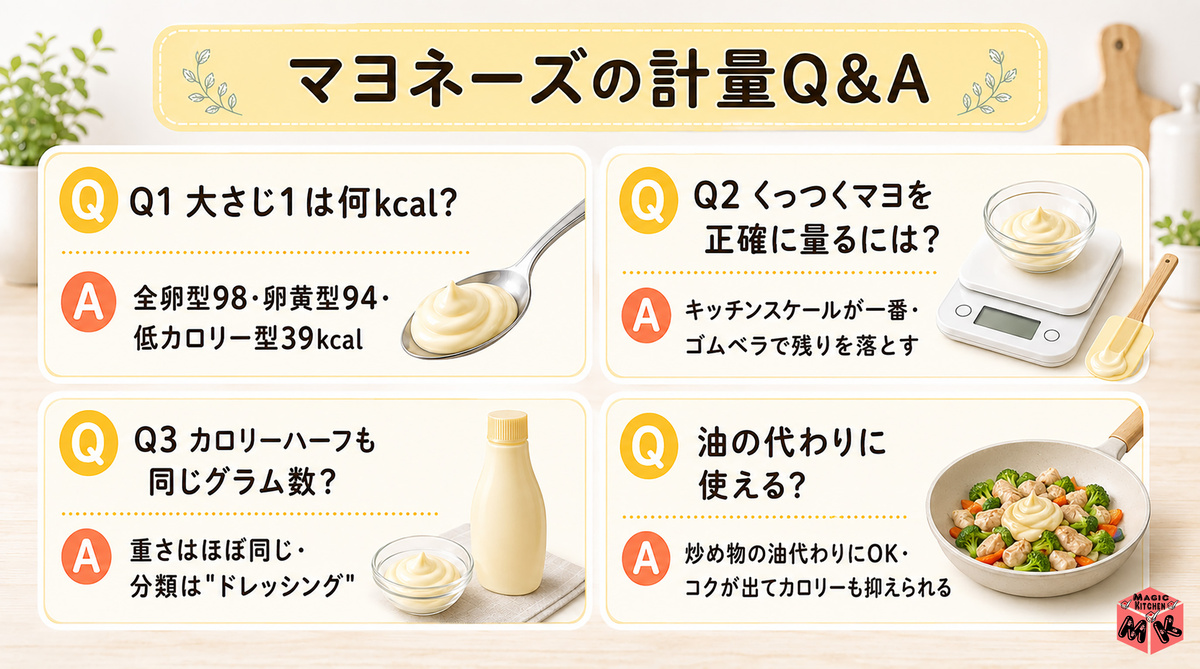 マヨネーズ計量Q&A早見
