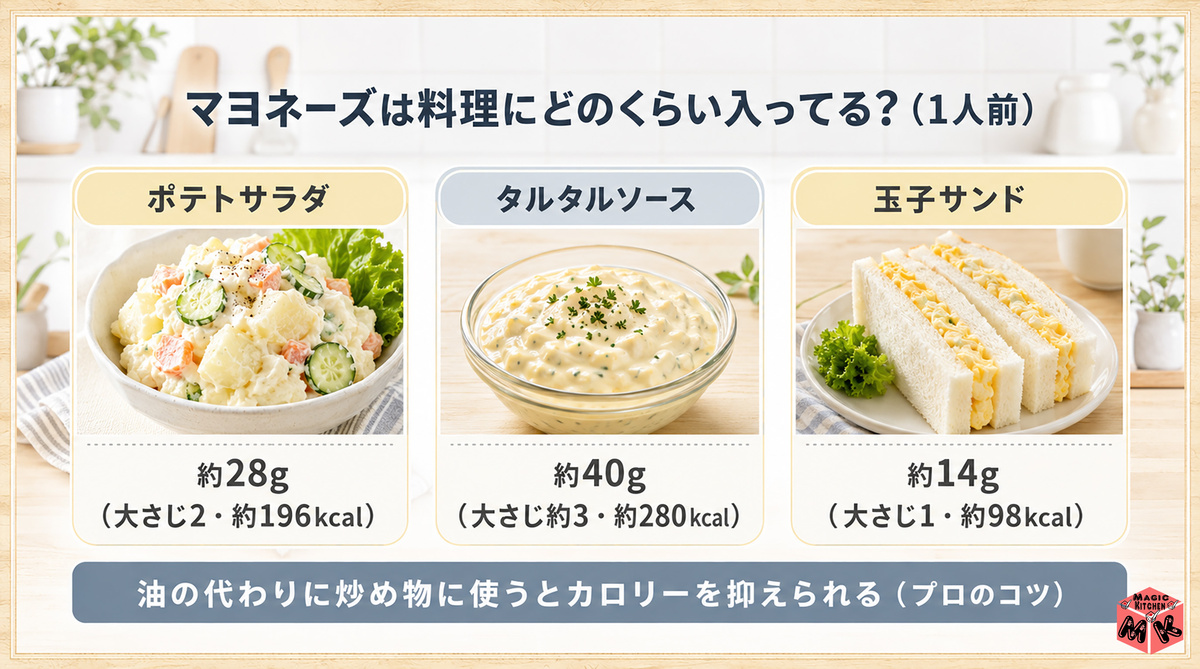 マヨネーズ 料理にどのくらい
