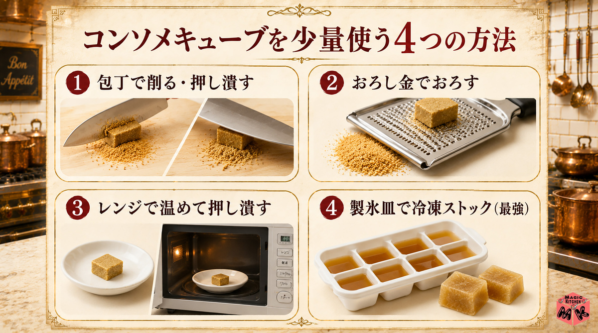 コンソメキューブ少量使い裏ワザ