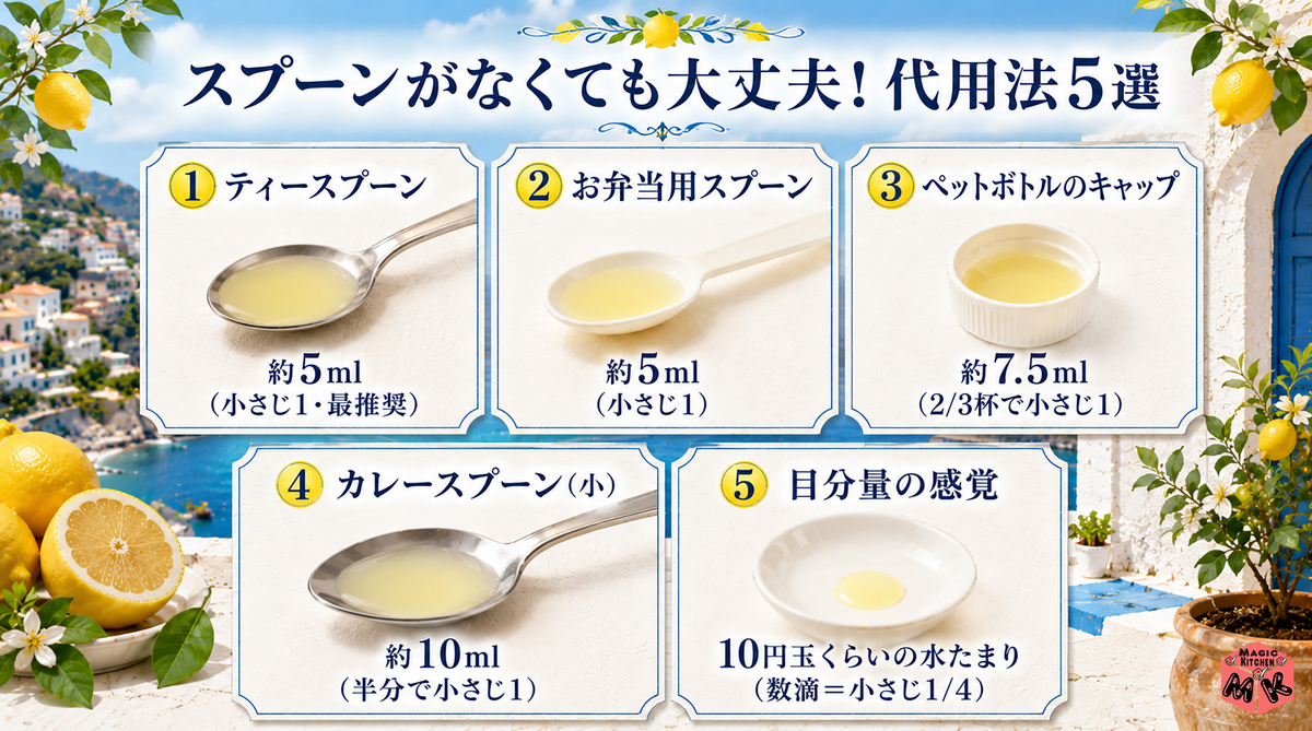 レモン汁 計量代用法5選