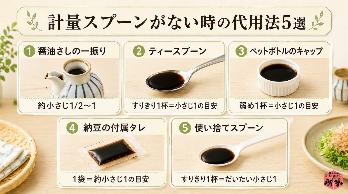 醤油 計量代用法5選