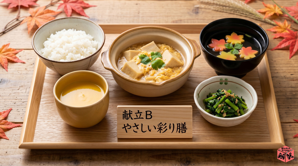 献立B やさしい彩り膳