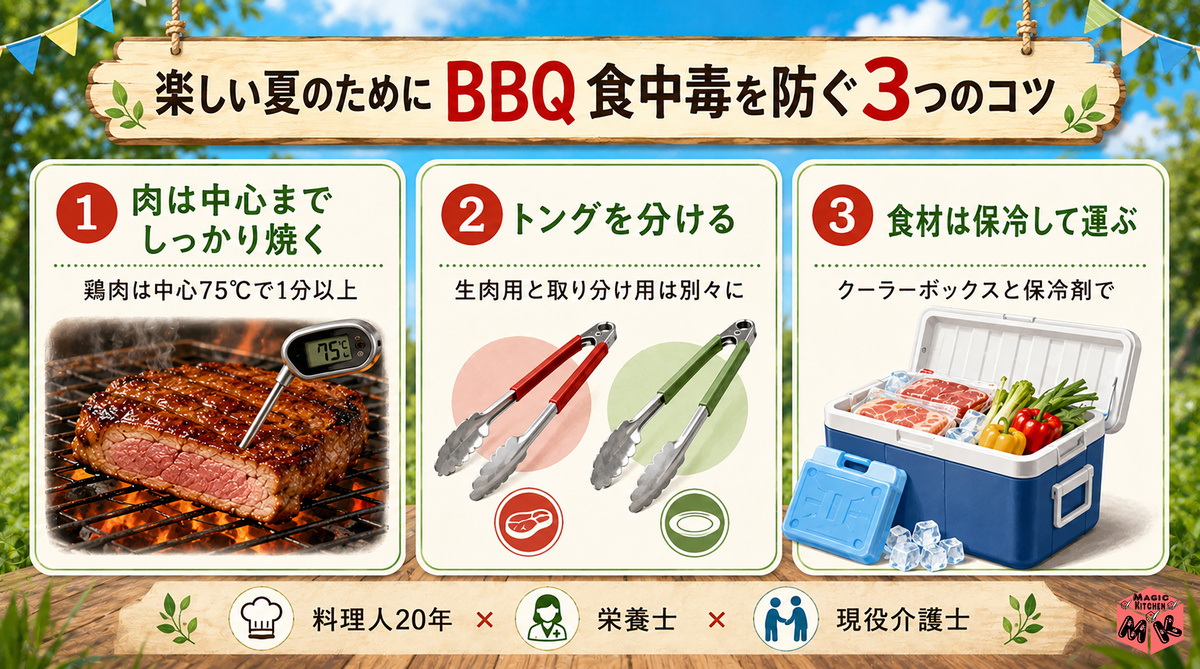 BBQで食中毒を防ぐ焼き方のコツ
