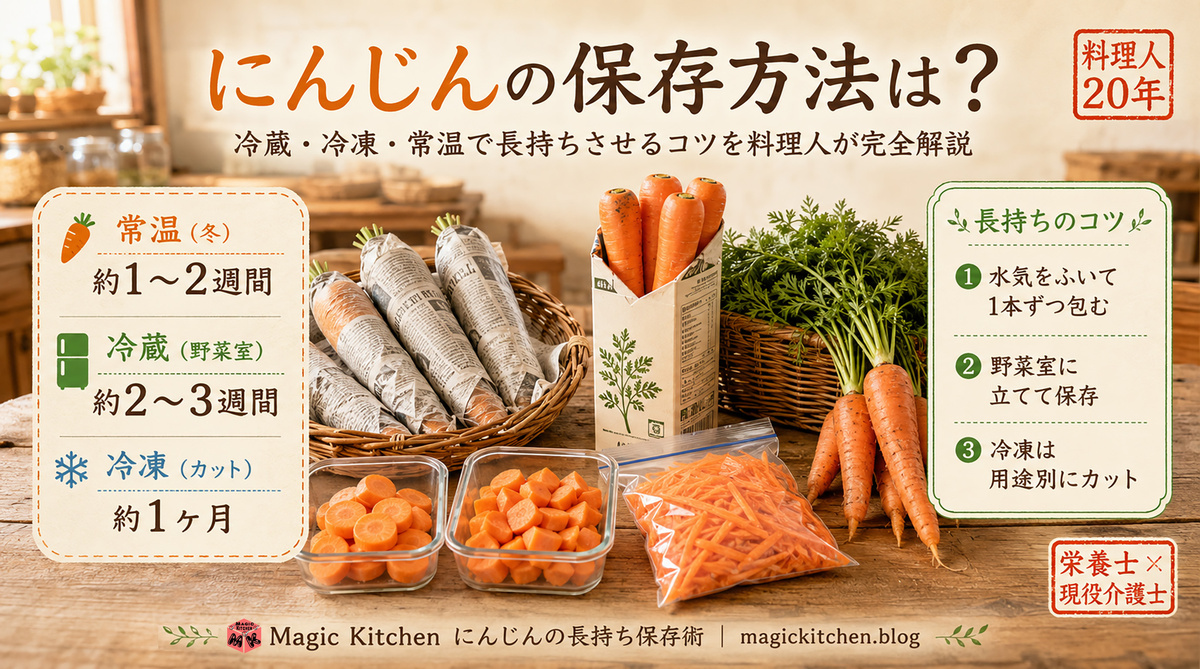 にんじんの保存方法 アイキャッチ
