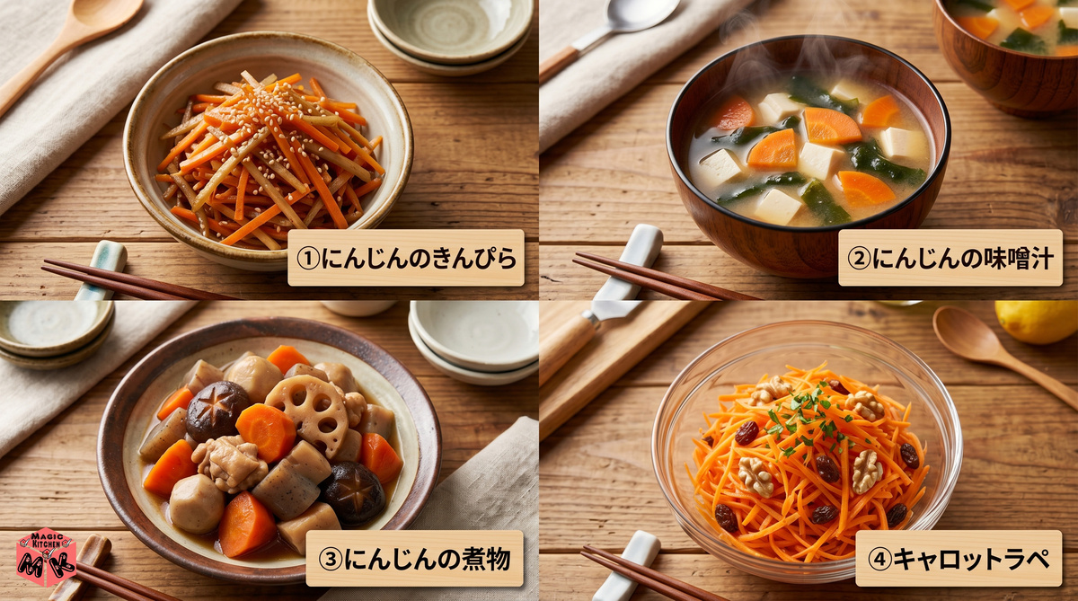にんじん料理コラージュ