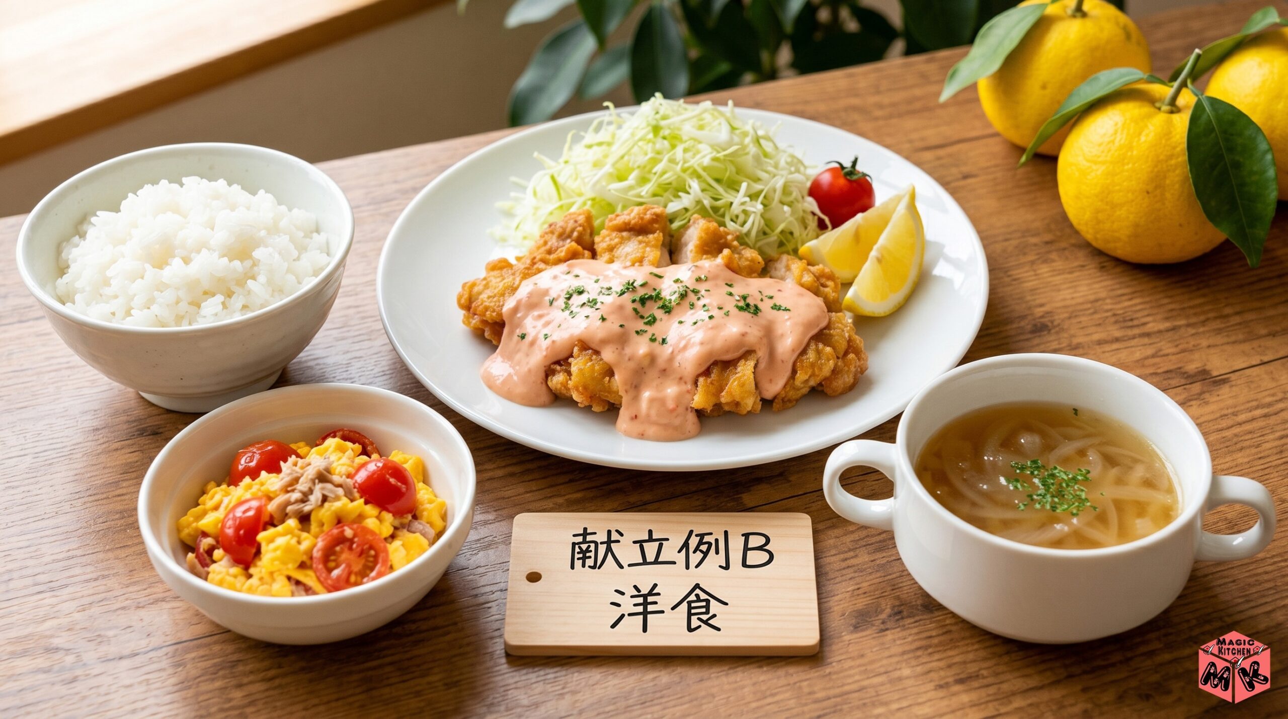 チキン南蛮 献立B 彩り豊かな洋食献立