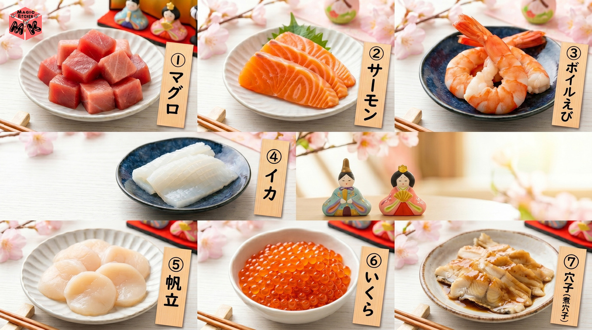 ちらし寿司 定番海鮮7種