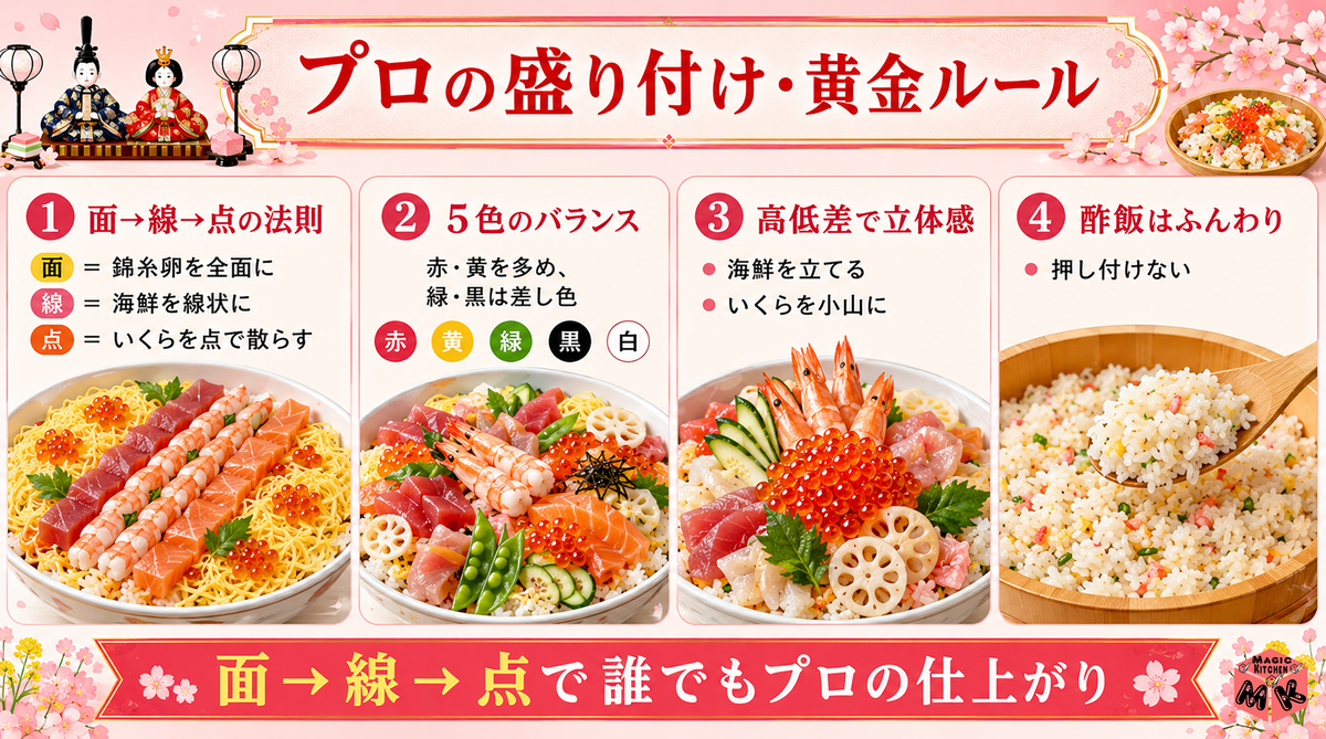 ちらし寿司 盛り付けの黄金ルール