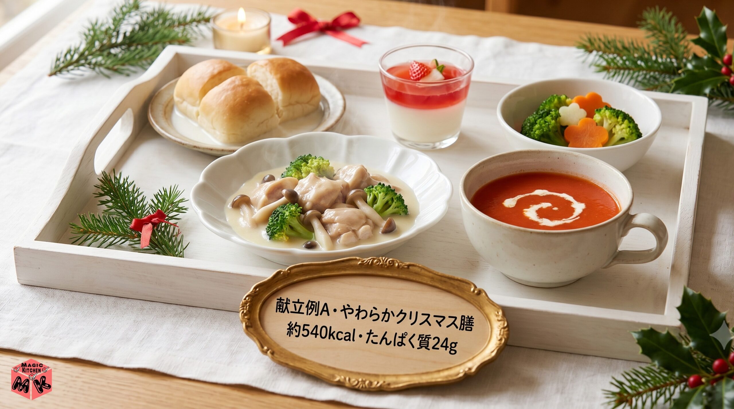 クリスマス介護食 献立例A やわらかクリスマス膳