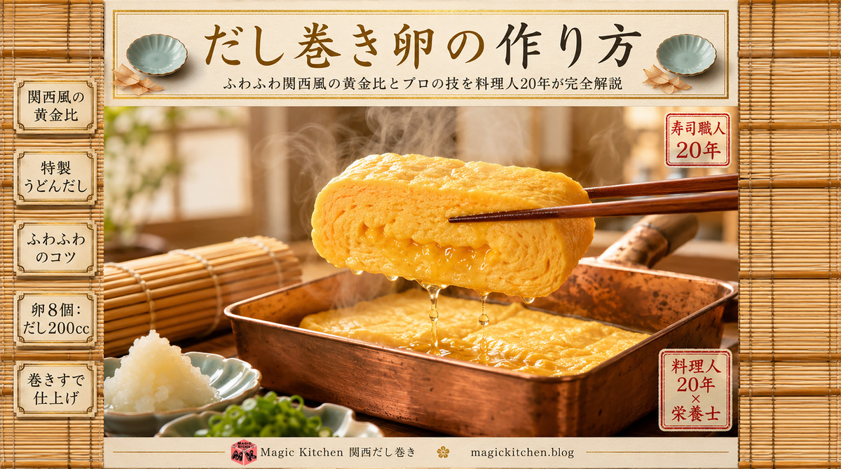 だし巻き卵の作り方 アイキャッチ