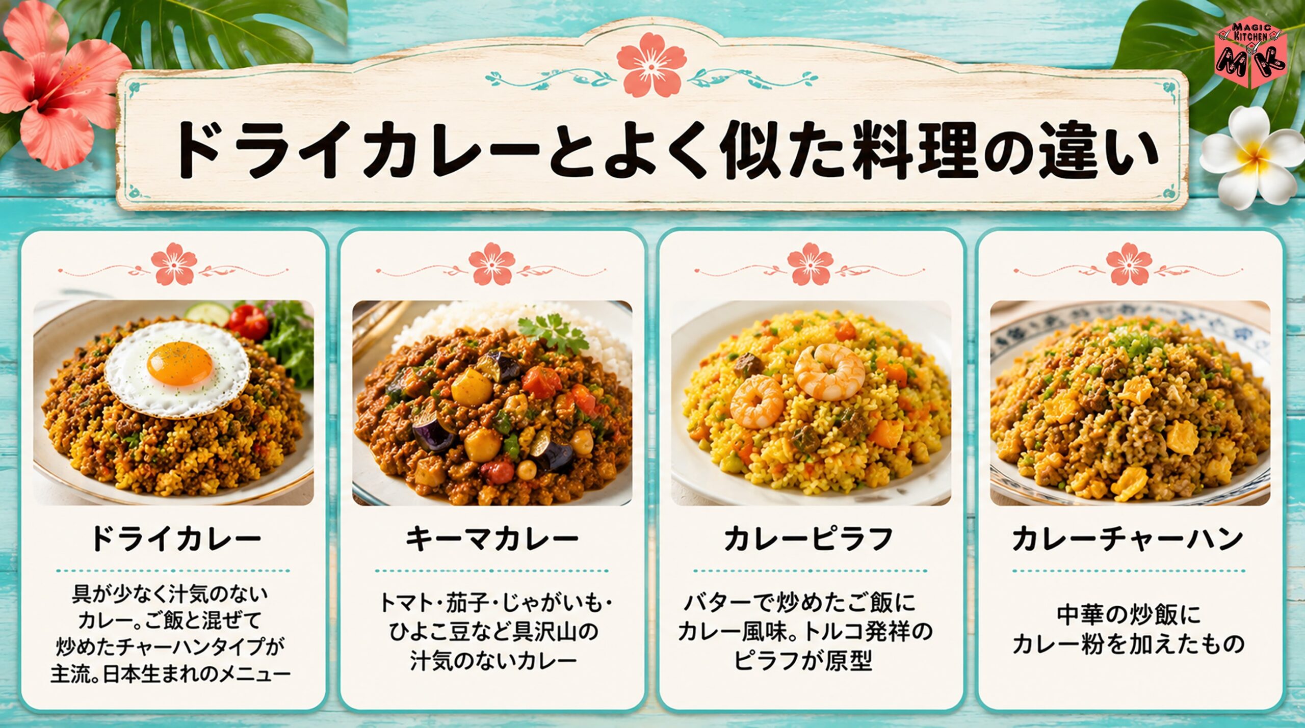 ドライカレーと類似料理の違い