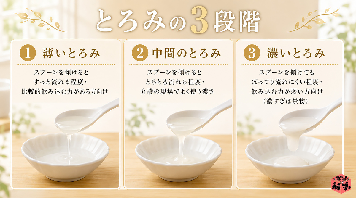とろみの分類(3段階)
