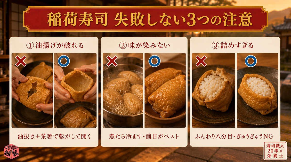 稲荷寿司 NG3選 失敗しない注意