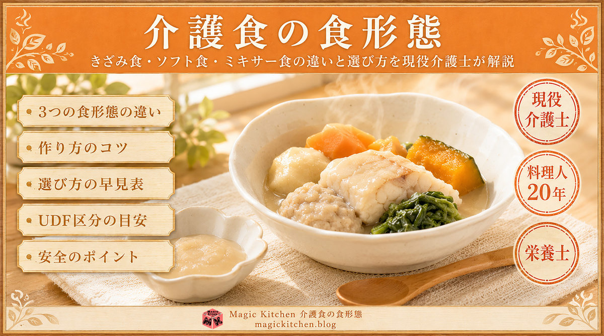 介護食の食形態 アイキャッチ
