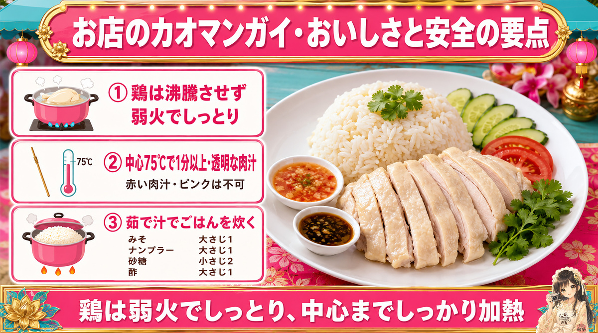 お店のカオマンガイのレシピ