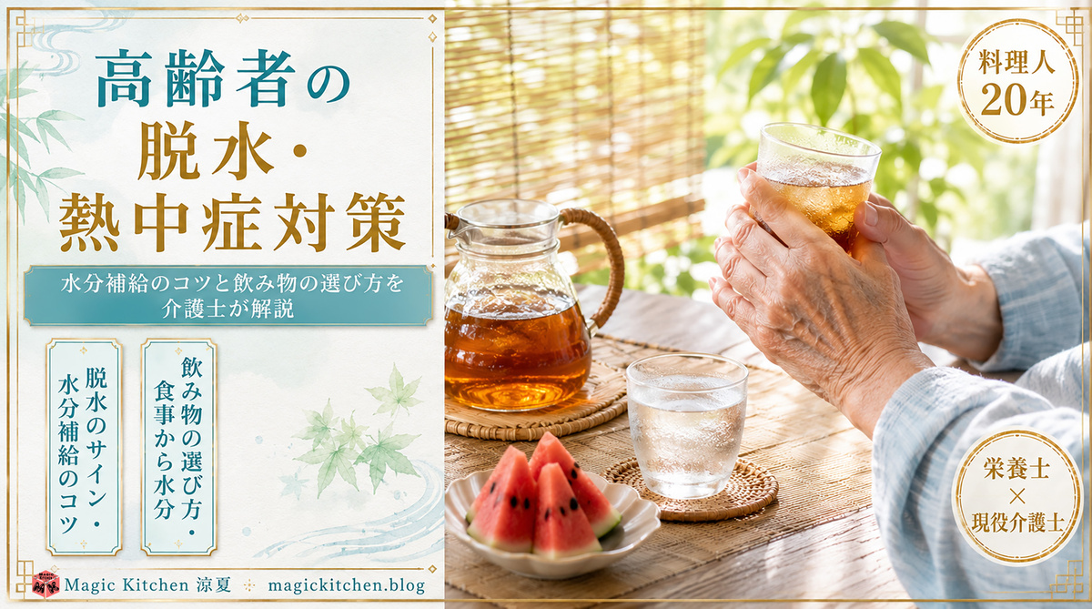 高齢者の脱水・熱中症対策 アイキャッチ