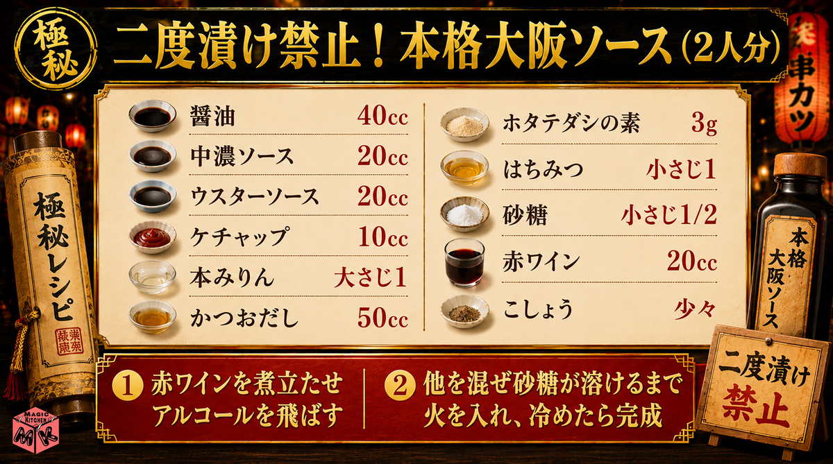 串カツ ソース極秘レシピ