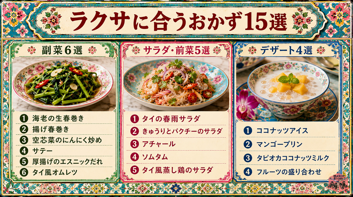 ラクサに合う副菜・おかず6選
