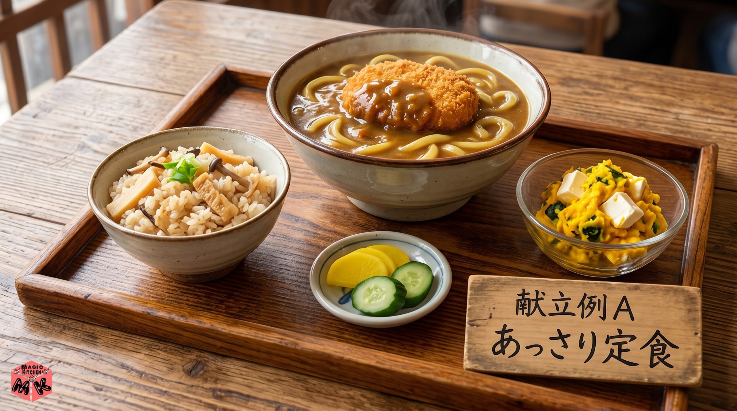 カレーうどん 献立A カレールーから作るあっさり定食