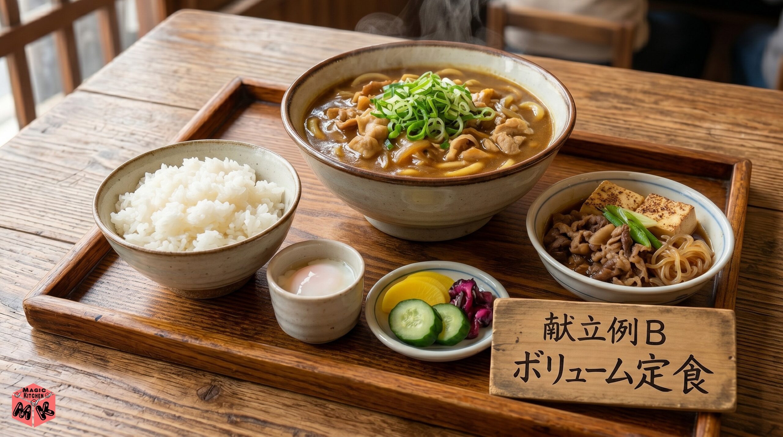 カレーうどん 献立B ダシから作る本格ボリューム定食