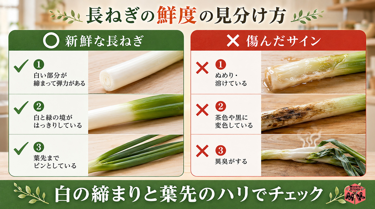 長ねぎ 鮮度の見分け方