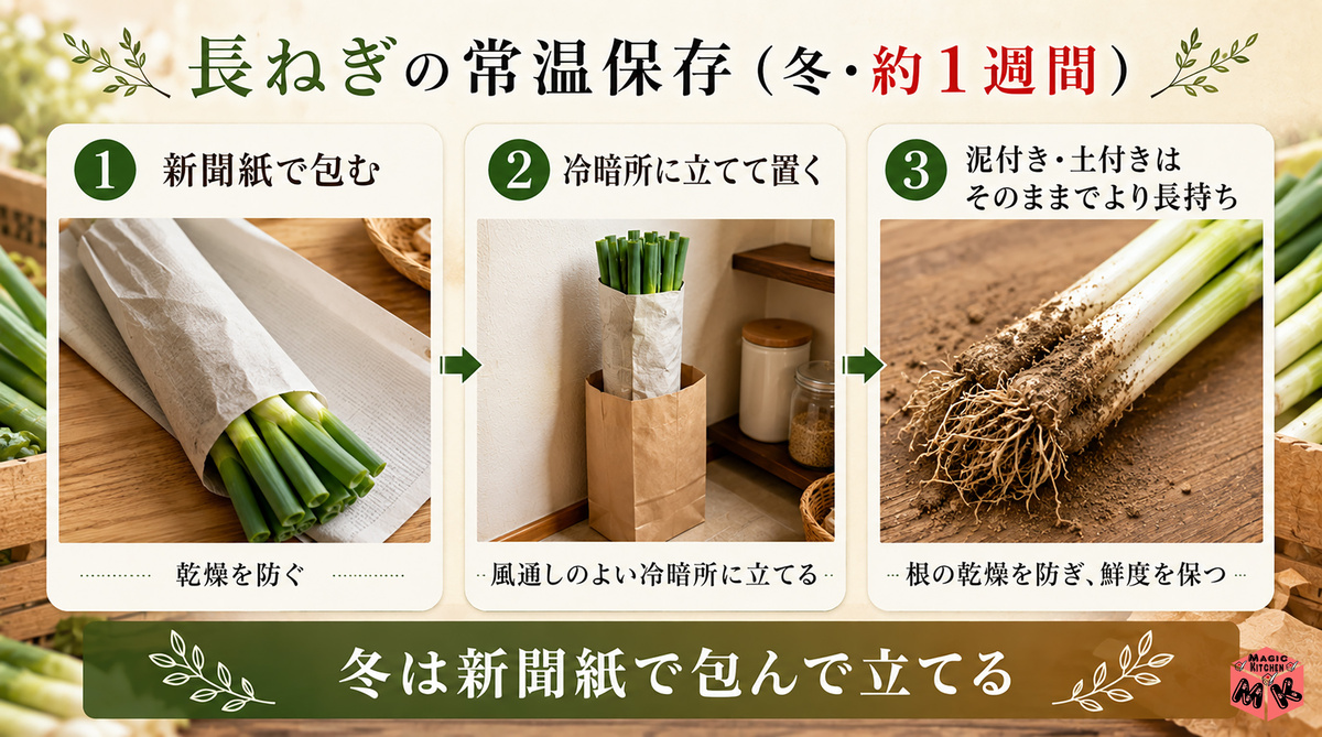 長ねぎ 常温保存