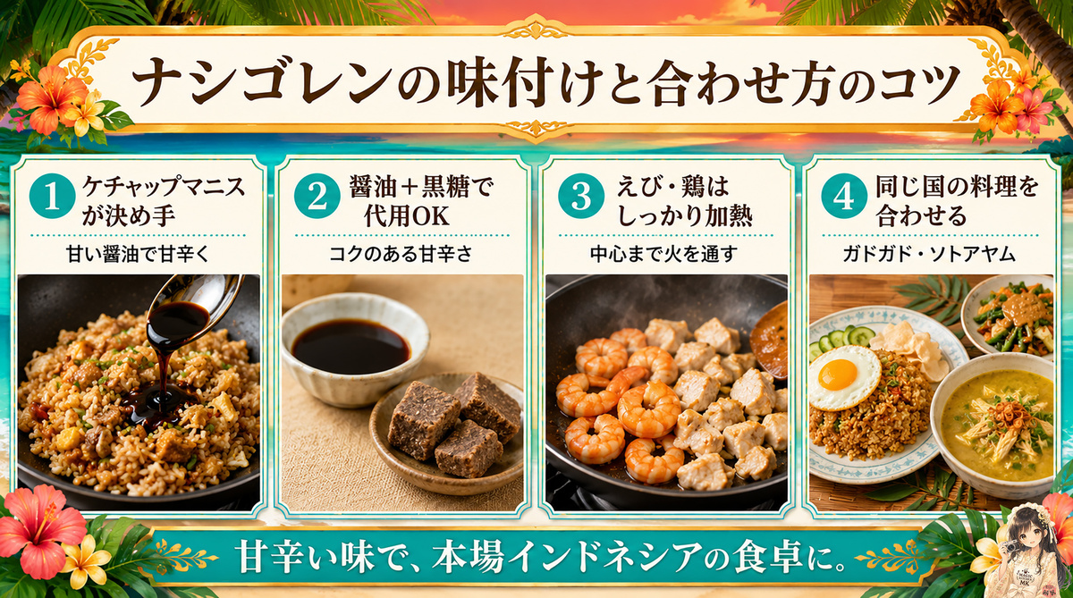 料理人が教えるナシゴレンの味付けと合わせ方のコツ