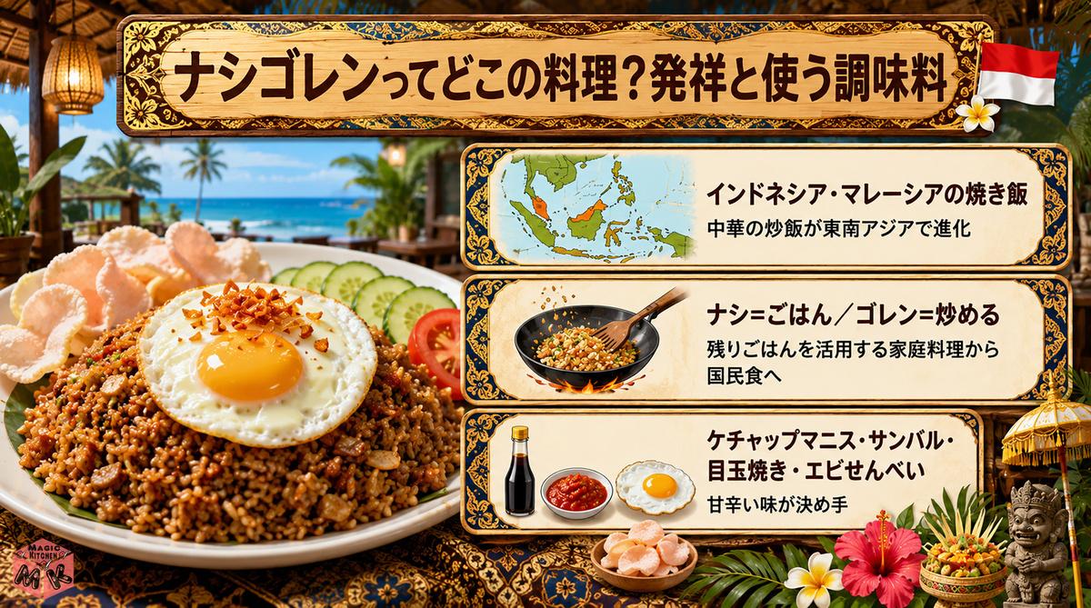 ナシゴレンってどこの料理?発祥と使う調味料