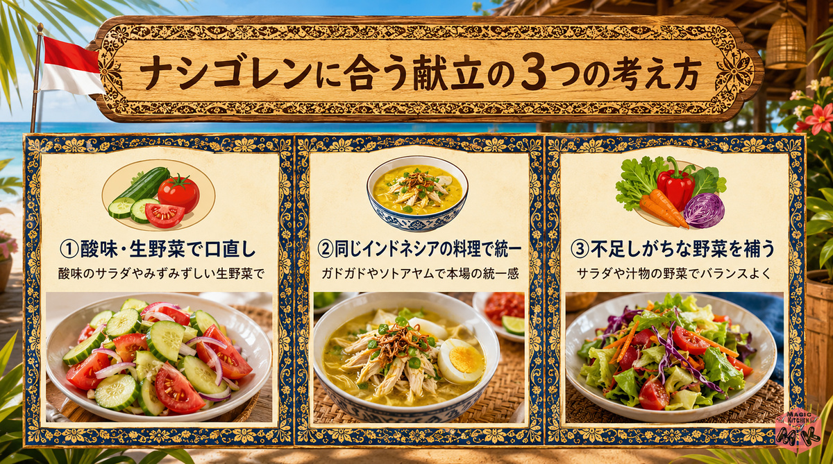ナシゴレンに合う献立の考え方
