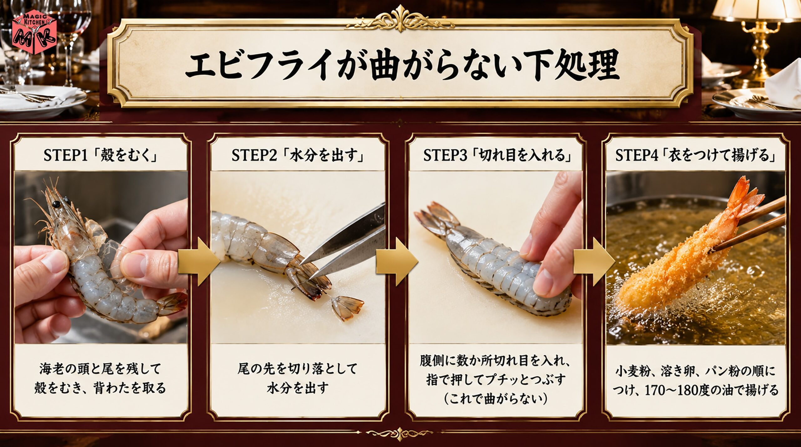 プロのエビフライ極秘下処理レシピ