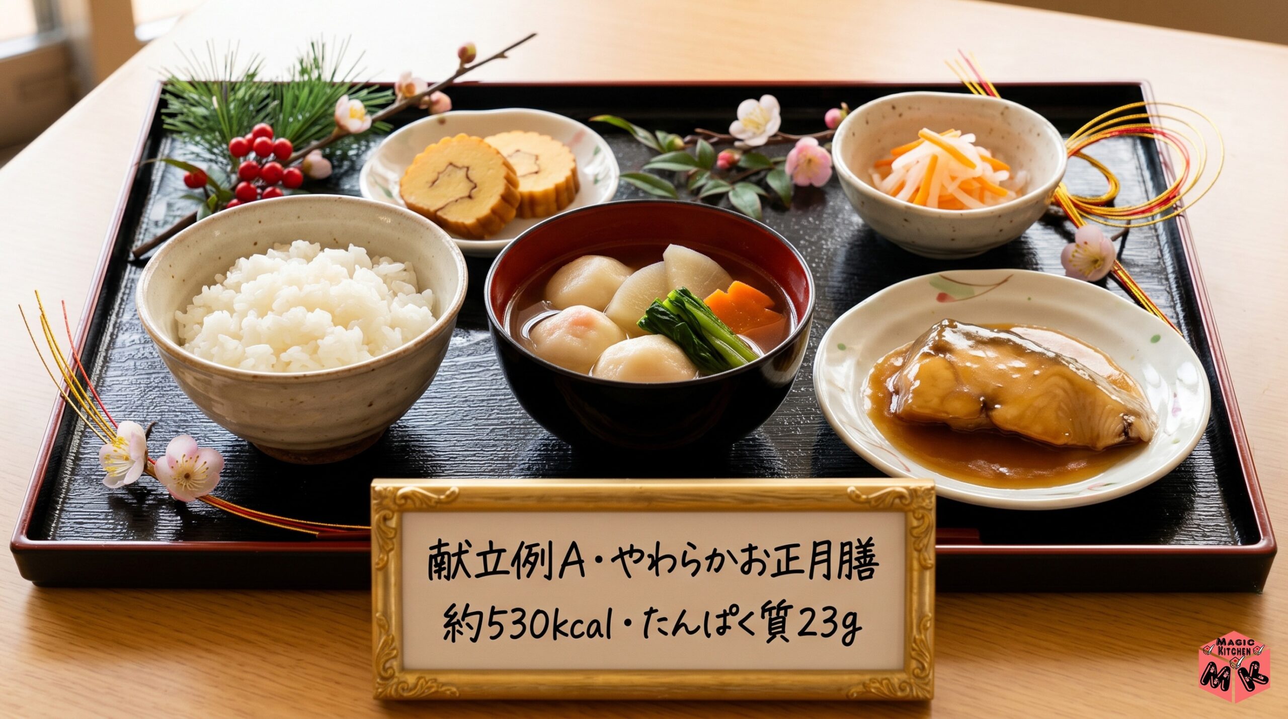 お正月介護食 献立例A やわらかお正月膳