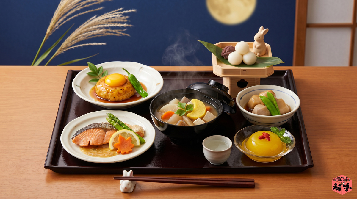 お月見の介護食の基本 やわらかお月見膳