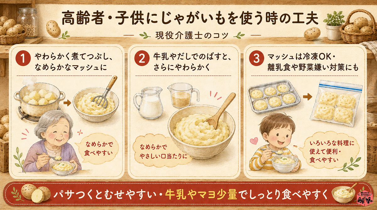 高齢者・子供にじゃがいも マッシュ