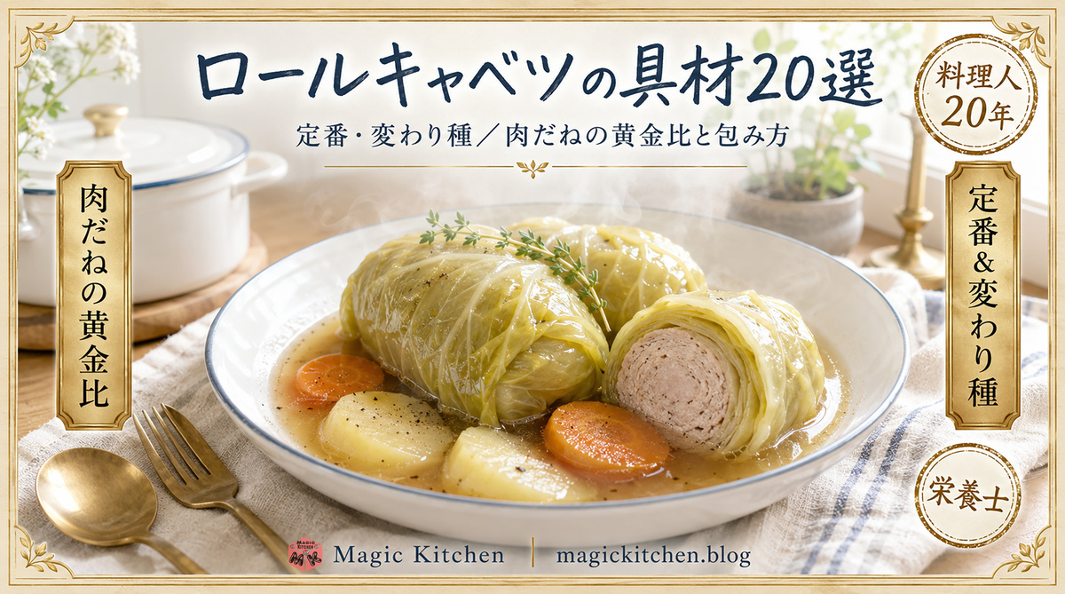 ロールキャベツの具材20選 アイキャッチ