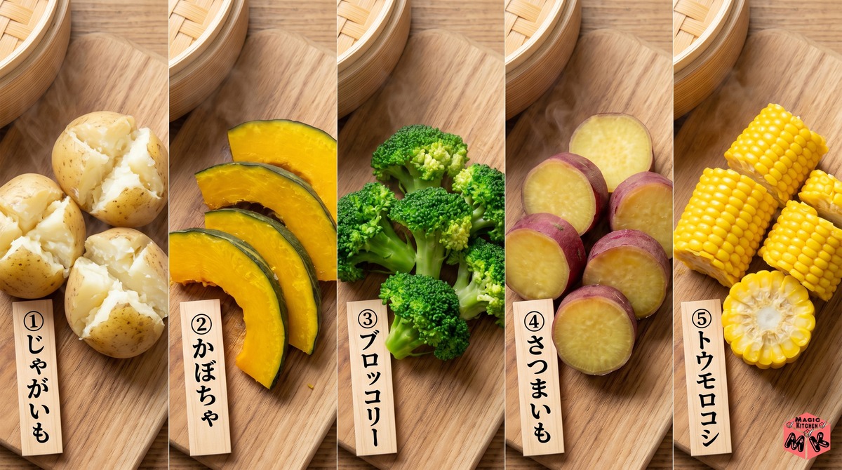 蒸し野菜 定番具材ランキング1〜5位