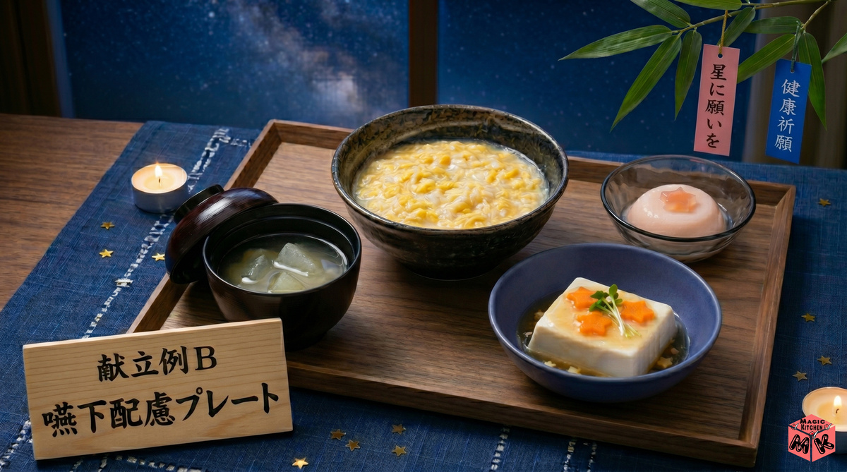 七夕 介護食 献立例B 嚥下配慮プレート